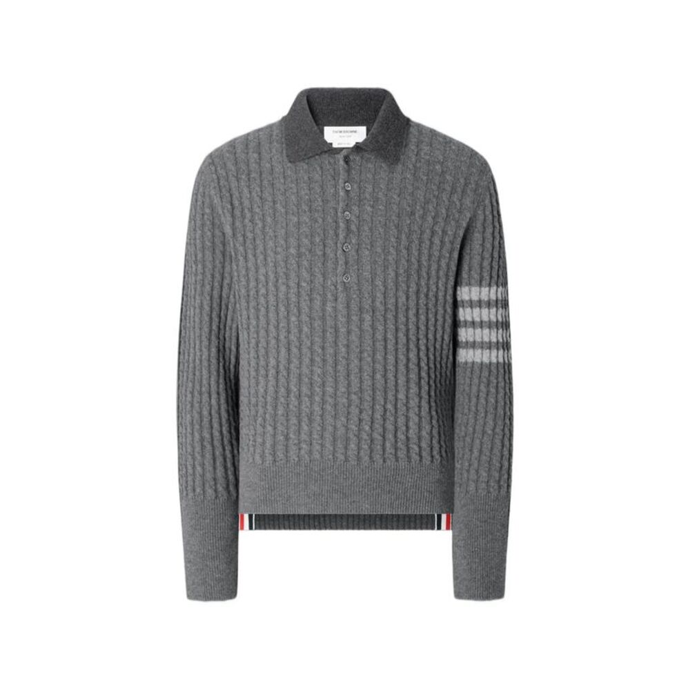 Thom Browne Grey Polo Shirts Men